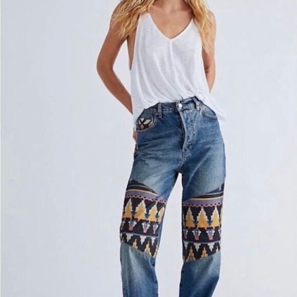 New Free  People women’s Rocky Mountain straight leg jeans size 24 NWOT - Picture 3 of 11
